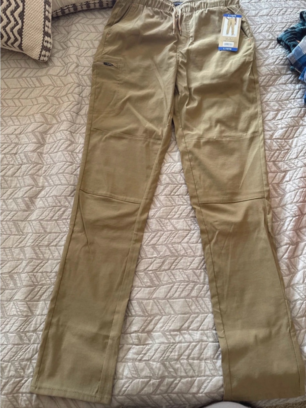 OshKosh B'gosh Boys' Tan Khaki Elastic-Waist Utility Pants